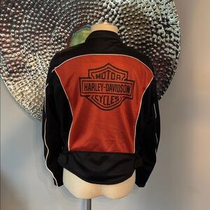 Harley-Davidson Black Jacket with orange Panels riding jacket
